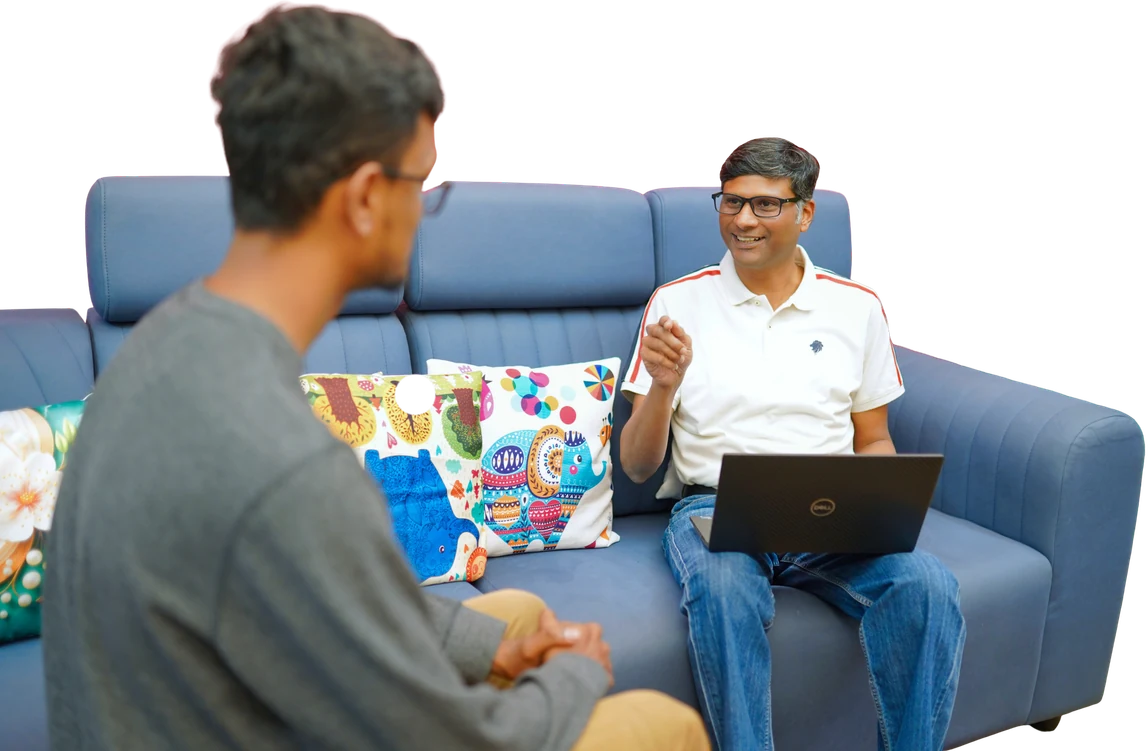 A 1:1 coaching session with Kalyan